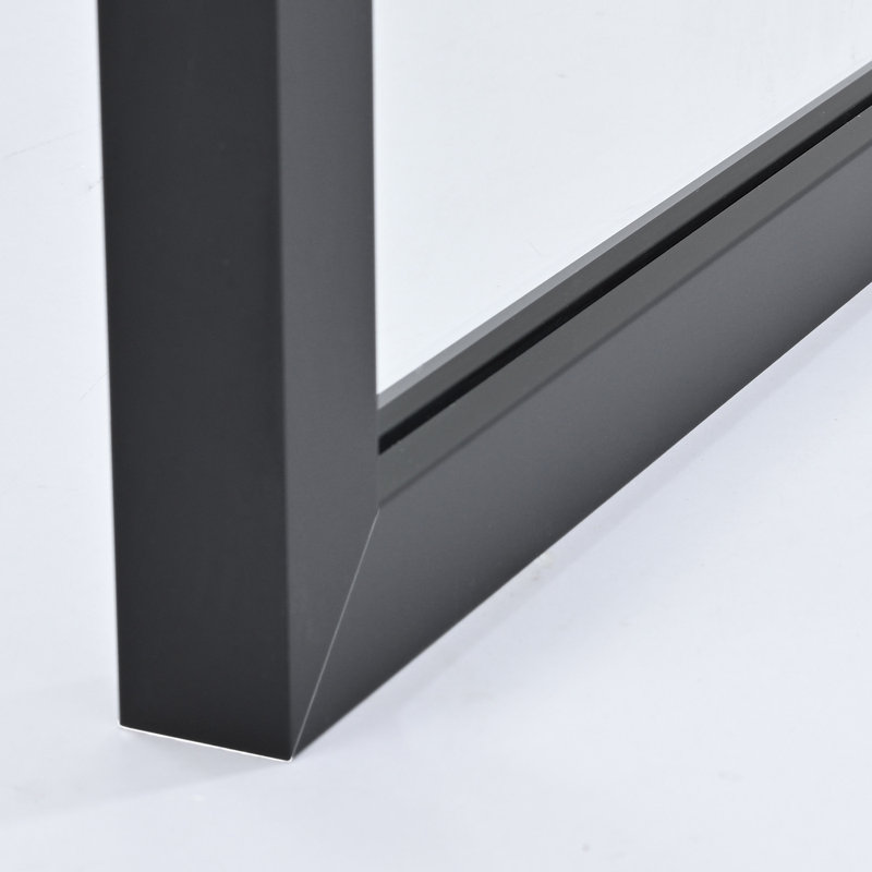 Panneau de verre fixe encadré 34 "x 74" Arcos, Noir
