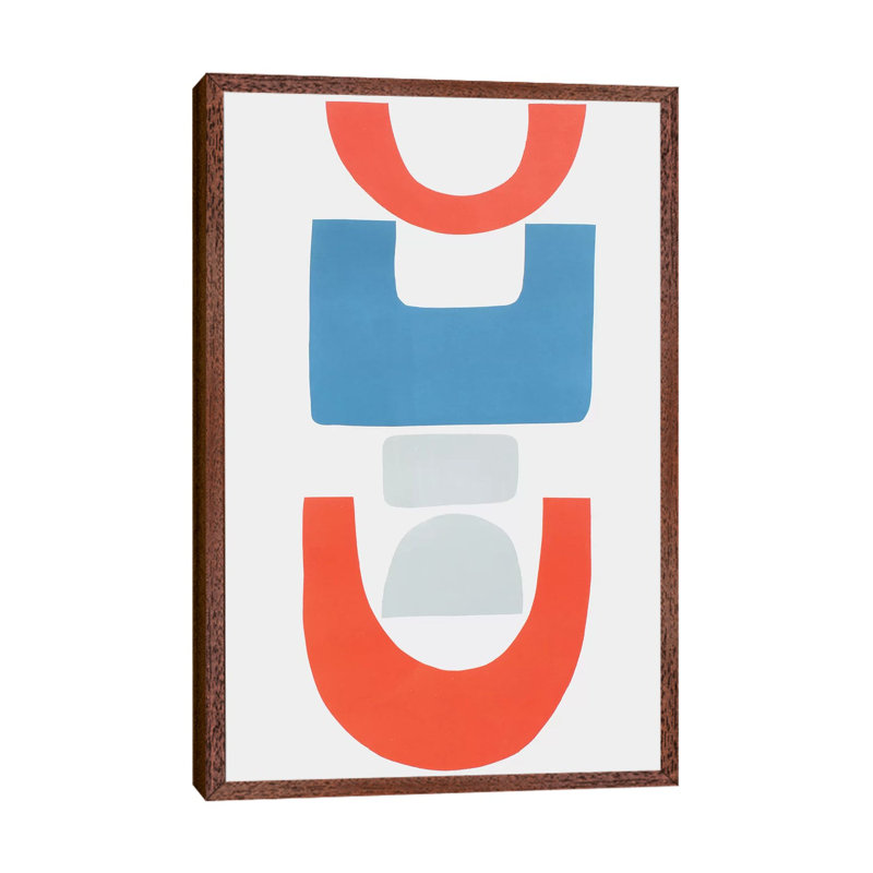 Primary Tribal Shapes II 1 Piece Wall Art on Canvas, 66.04 cm H x 45.72 cm W, Classic Wood Framed