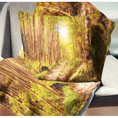 Automne au Danemark - Coussin décoratif imprimé paysage