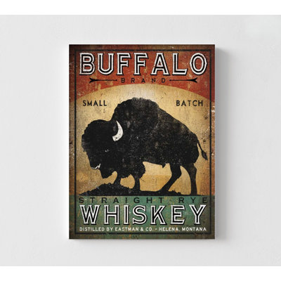 Buffalo Whiskey by Ryan Fowler, Country Style Buffalo Ranch Wall Art, Buffalo Farm Cowboy Rustic Wall Decor, Wild West Poster