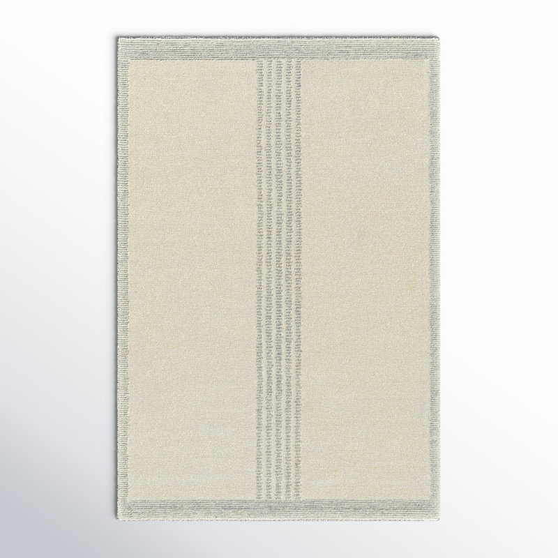 Analeya Hand Tufted Wool Striped Indoor Rug, Rectangle 5' x 7'6"