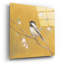Art mural en verre «Black Cappé Chickadee On Gold» par Danhui Nai-1413708266