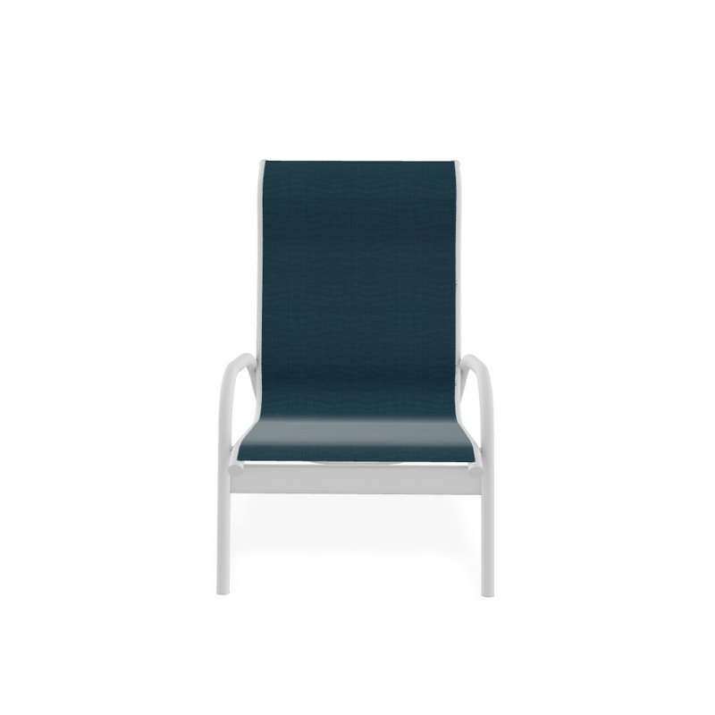 Gardenella Patio Chair, Teal Sunbrella®, White