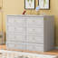 Lit escamotable double avec grands tiroirs, blanc