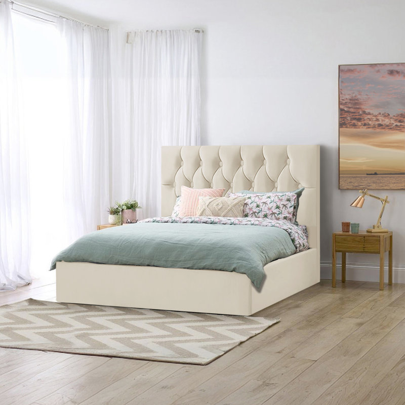 Ayliana storage Bed, Cream, Small Double (4')