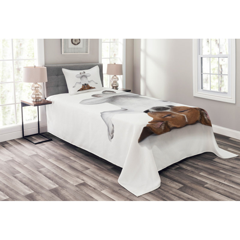 Thorpe Graphic Print & Text Bedspread, 170 x 210 cm