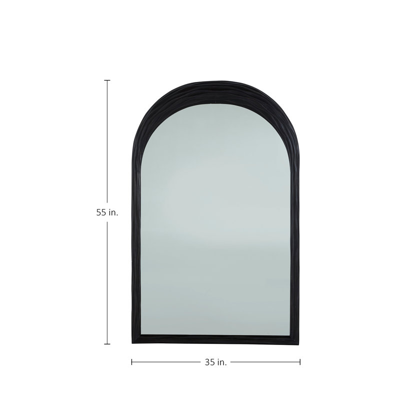 Swell Accent Mirror, Sesame Black
