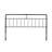 Flat Black King Size Headboard, Industrial Iron Frame, Piped Accents, 78.1 In Depth Style Headboard With Construction, , Finish, 2.04 Width