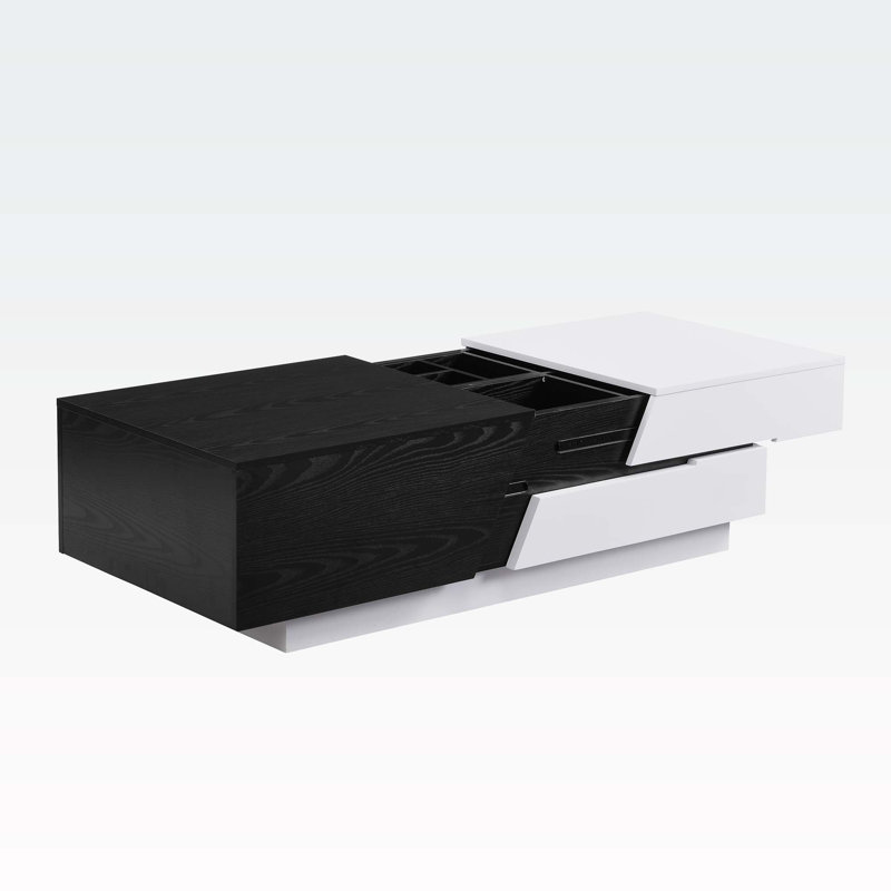 Bradi 47.24'' Console Table, White/Black