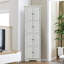 Grande armoire de rangement blanche - 4 tablettes pour le salon, la chambre à coucher, la cuisine et la salle de bain-2007875776