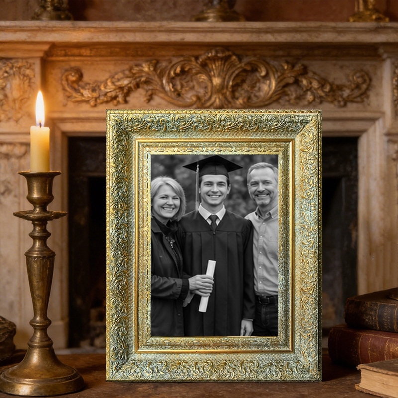 Cadre photo 8 "x 10" 1 pièce, Antique Gold, 1, 8" W x 10" H