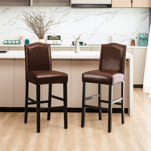 Aichele 28.75'' Bar Stool, Set of 2, Black 