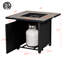 Table de foyer d'extérieur au propane en acier H 25 po x l 30 po
