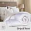 Opulent Home Striped All Season Duvet & Pillow Set – 10.5 Tog Ultra Lightweight, Breathable & Hypoallergenic - Available Single/Double/King/Super King-122096580