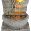 Fountains Weather Resistant Floor Fountain with Light-129687775