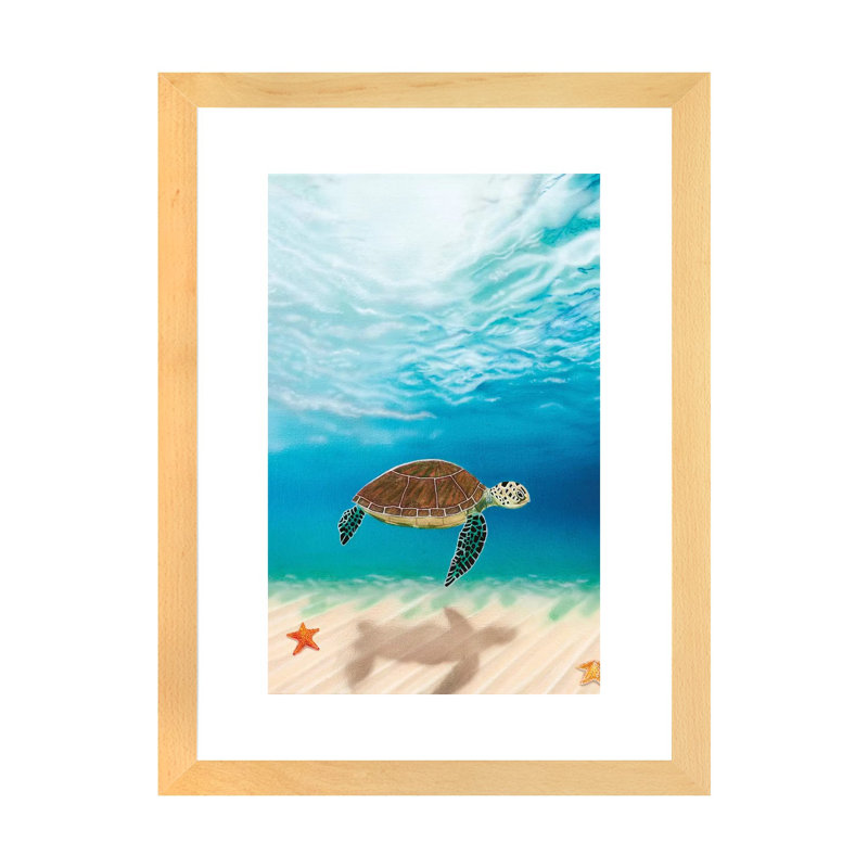 Trails par Fred Odle-impression, Toile avec cadre en bois beige, Blanc, H 24 po x l 16 po x P 1 po