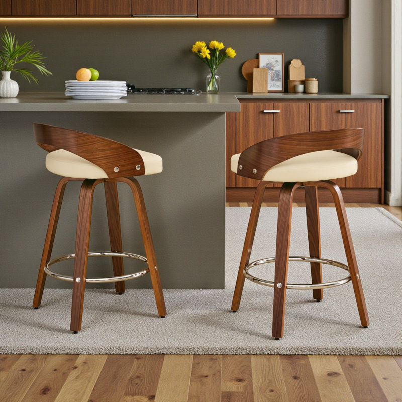 Tabouret de bar Hesson, Beige