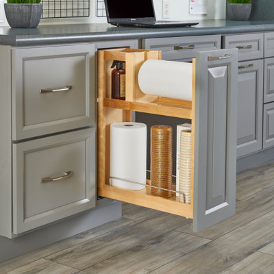 Paper Towel Pullout Cabinet Organizer w/ Soft-Close, 5B60CBAB6512422C87D41982CFD2EF1F