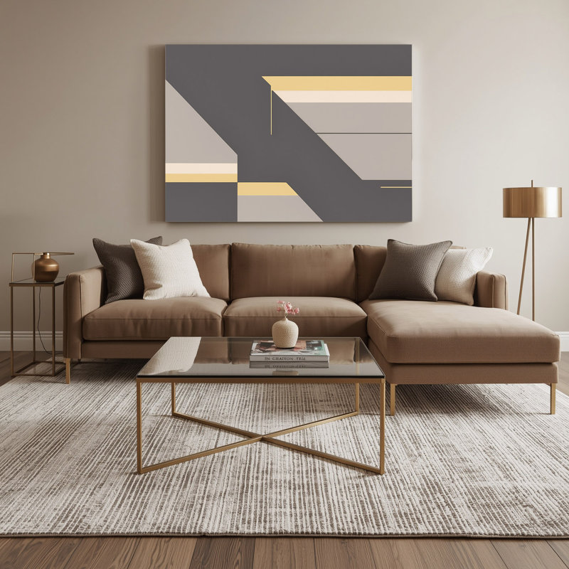Minimalisme 83, art mural sur toile grise, H 11 po x l 14 po