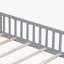 Lit plateforme Khrystina Shilu avec clôture et porte pour enfants-331715307