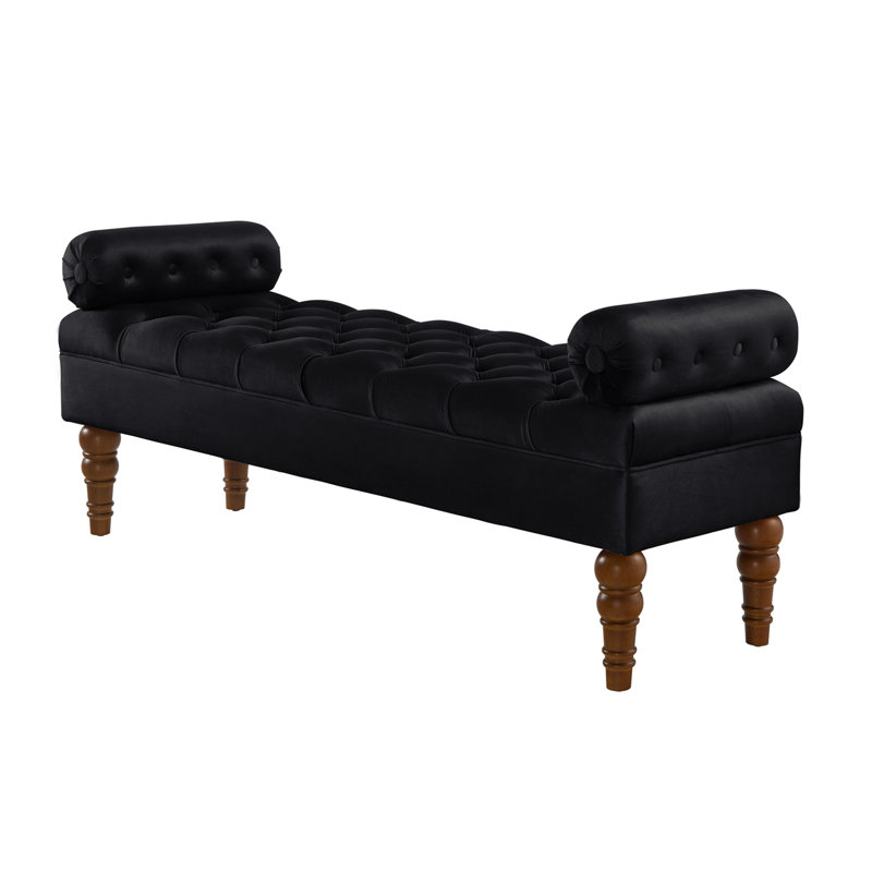 Velvet Long bed Bench for Bedroom, Violet