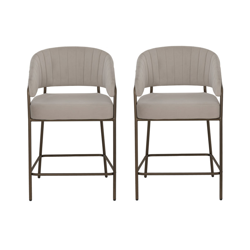 Sheriden Upholstered Counter Stool, Beige