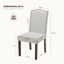 Table de salle à manger rectangulaire en bois Amiin 70 po avec 4 chaises Parsons rembourrées Criselle à dossier solide-1484140705-1484140706-1484140710