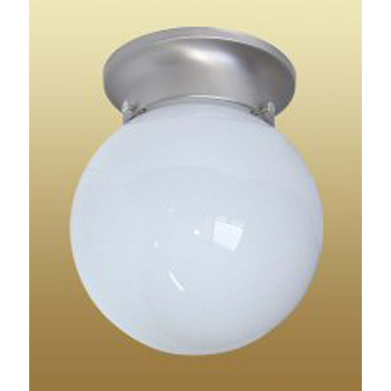 Lykes Glass Flush Mount, Matte Nickel