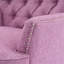 Chaise d'appoint chic et rembourrée avec garniture cloutée, pieds en bois massif, dossier incurvé apaisant, rose, pour ornements divers, garniture, soutien, gracieux, tout désir