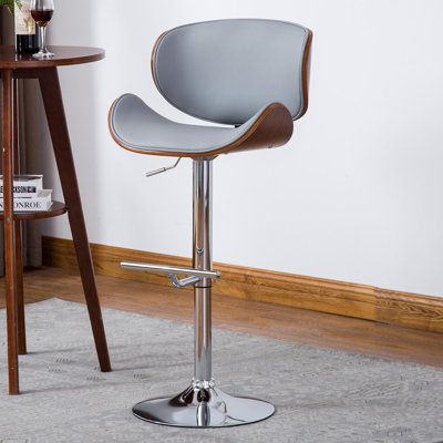 Tabouret de bar à hauteur réglable avec siège et dossier courbés Modern