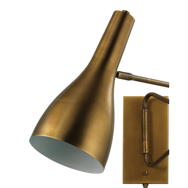 Lenz 1 - Light Swing Arm, Antique Brass