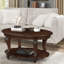 Table basse ovale en bois-695439907