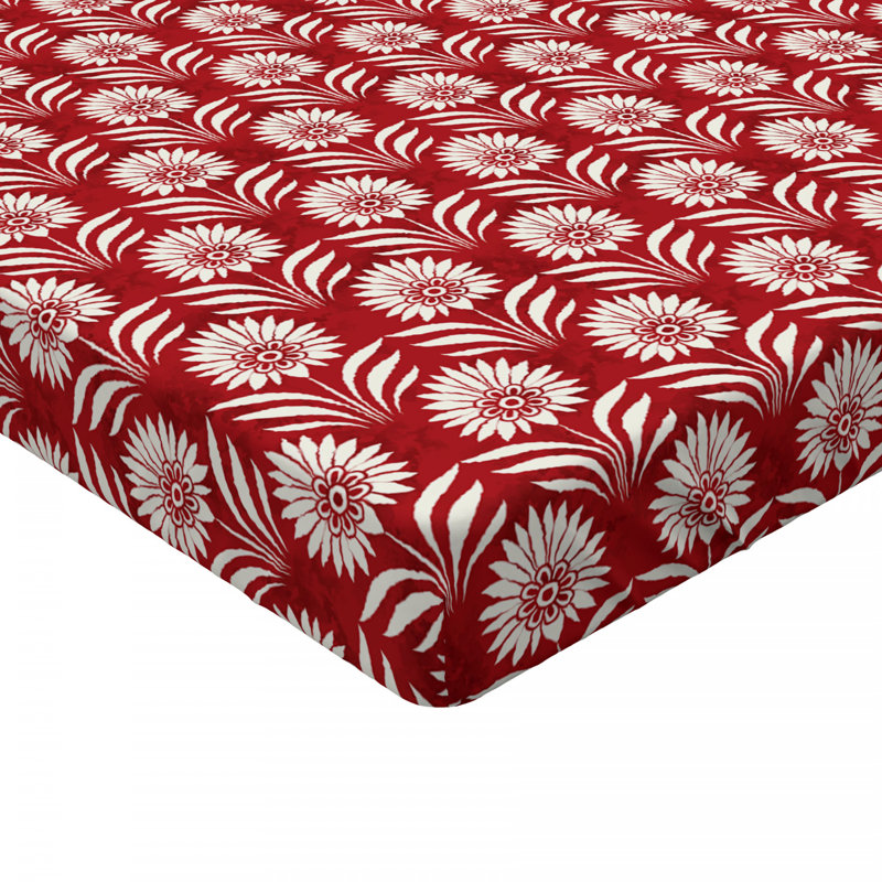 Microfiber Floral Fitted Sheet, Twin Fitted Sheet