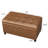 32" Faux Leather Storage Ottoman Bench With Tufted Top-1853077241