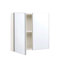 Domanik Surface Mirrored Bathroom Cabinets 2 Shelves with Mirror-2127135892