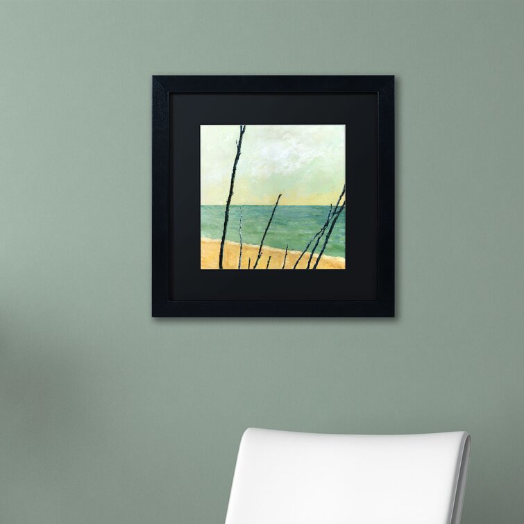 'Branches on the Beach' by Michelle Calkins Framed Painting Print