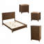 Ensemble de chambre à coucher 4 pièces avec lit, 2 tables de chevet et commode 5 tiroirs-1491555047