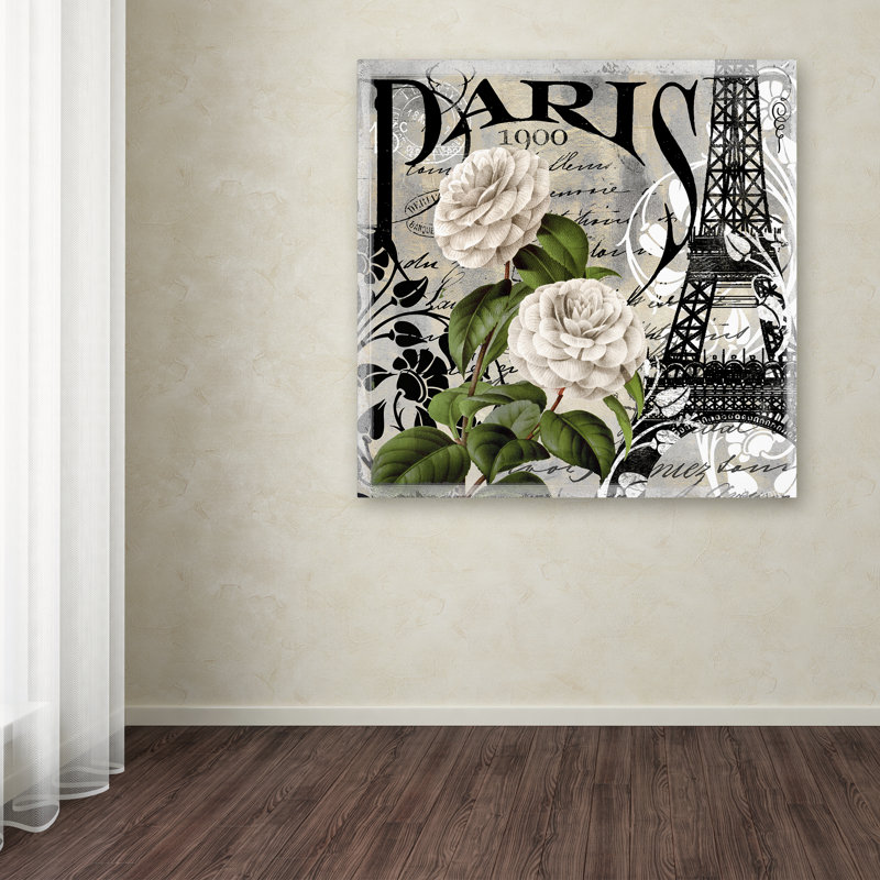 «Paris Blanc II» par Jadaya, impression sur toile tendue, H 18 po x l 18 po x P 2 po