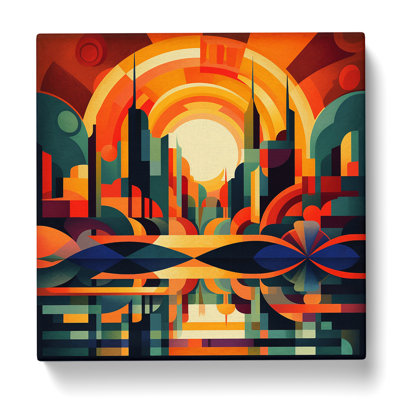 Art Deco Sunset Expressionism - Print
