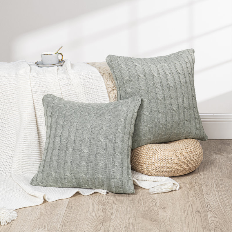 Square Cushion Cover, Ghost Grey
