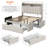 Upholstered Storage Bed Frame with 3 Drawers and 2-Tier Shelf Headboard,No-Noise-986040804-959429842
