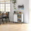 Armoire-bar à cadre métallique avec tablette réglable-568194477