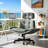 Adjustable Criss Cross Office Chair with 6-Gear Armrests & Headrest, PU Leather Wide Seat Swivel Chair for Cross-Legged Sitting, Ergonomic Lounge Desk Chair for Home, Vanity, and Gaming-129222224