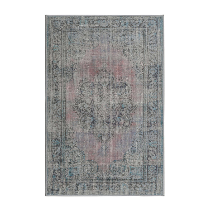 Tapis gris en laine, Rectangle 6 pi x 9 pi