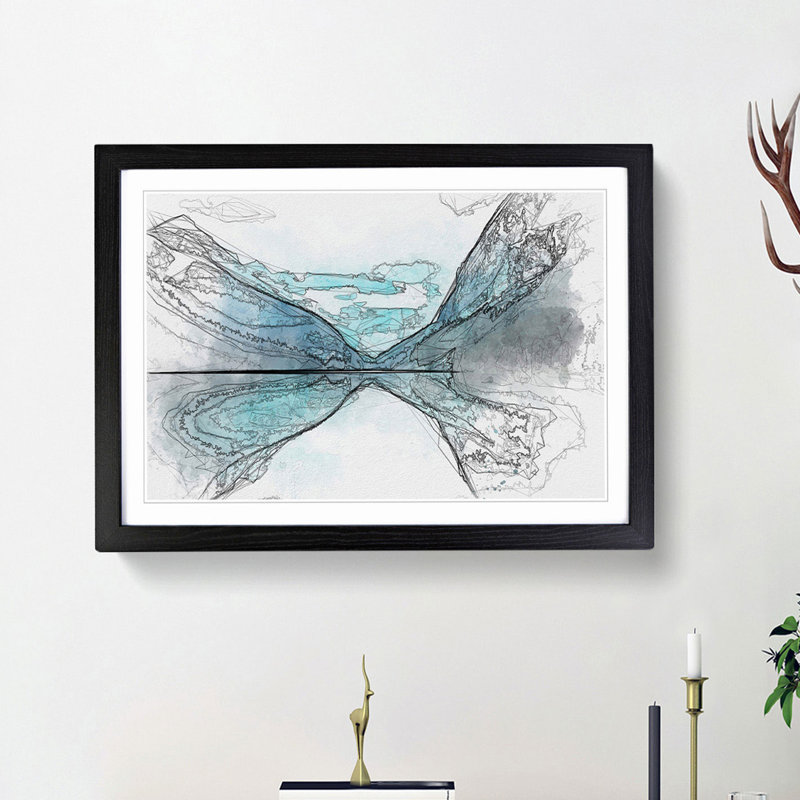 Lake Louise in Canada in Abstract - Picture Frame Graphic Art Print, Black Framed, 27cm H x 36cm W x 2cm D