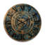 Illustration de mandala rétro The Great Mystery - horloge murale géométrique moderne surdimensionnée en bois-426291111