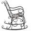 Chaise berçante d'extérieur en métal Anniken-1820180548
