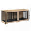 Meuble double XL avec cage pour chien