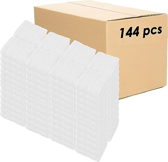 Genadijus 100% Cotton Midweight Washcloth, White