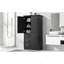 Armoire de rangement haute et large avec portes pour salle de bain / bureau, trois tiroirs, noir